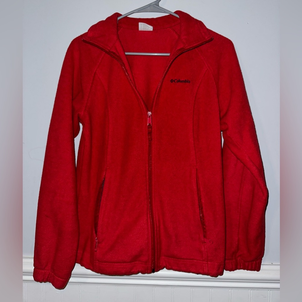 Red Fleece Columbia Jacket